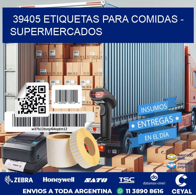 39405 ETIQUETAS PARA COMIDAS – SUPERMERCADOS