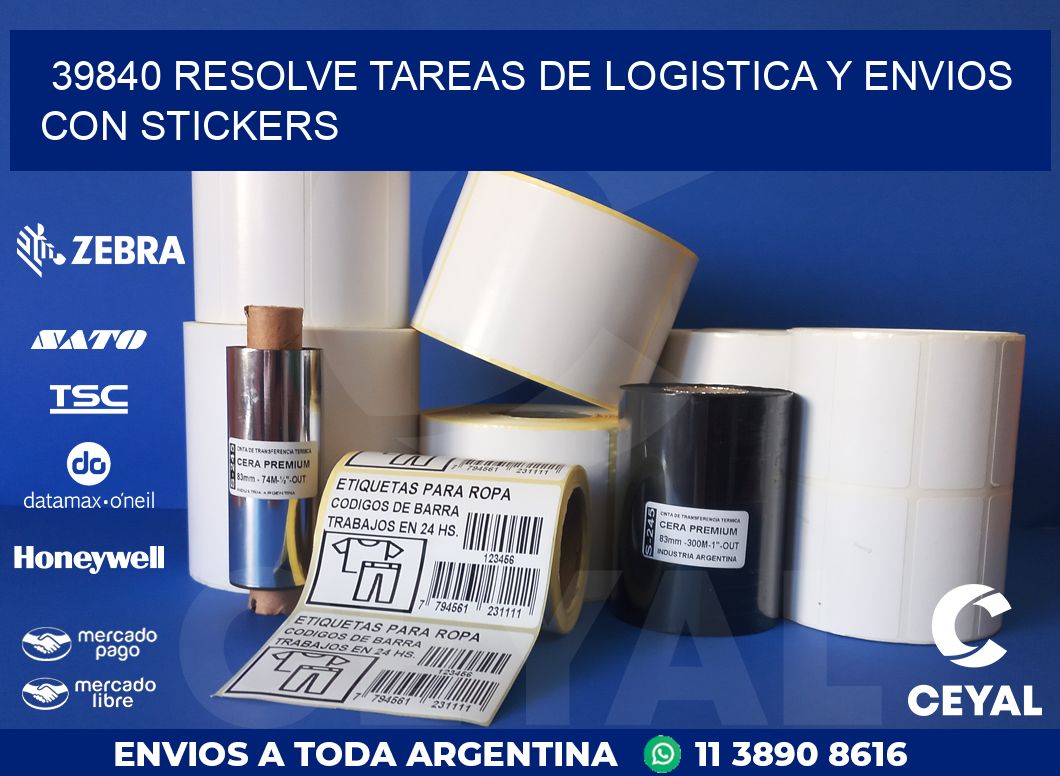 39840 RESOLVE TAREAS DE LOGISTICA Y ENVIOS CON STICKERS