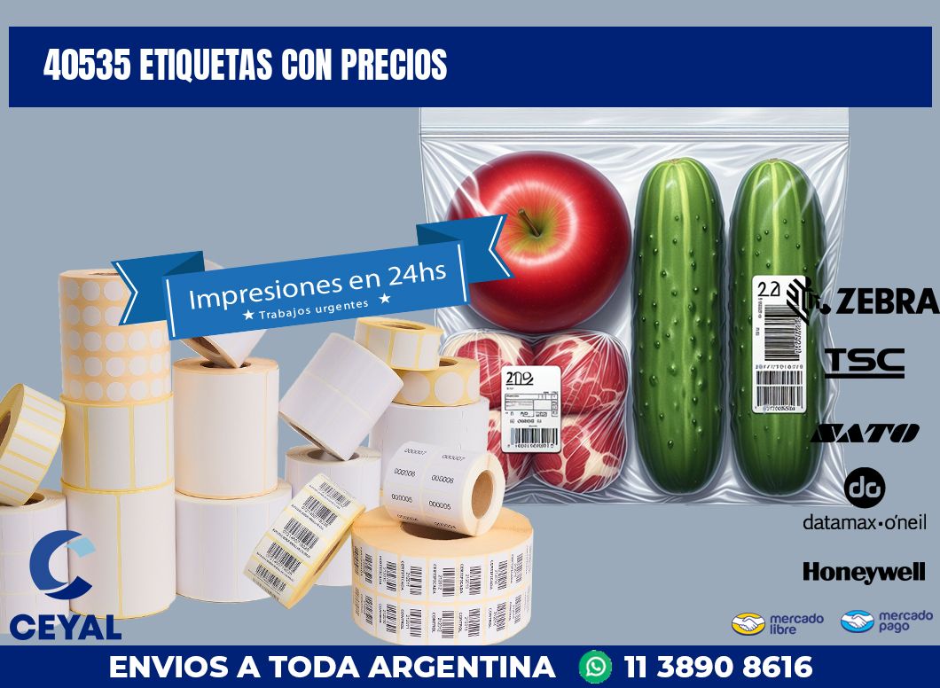 40535 ETIQUETAS CON PRECIOS
