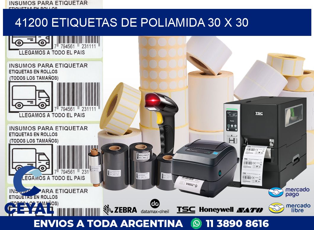 41200 ETIQUETAS DE POLIAMIDA 30 X 30