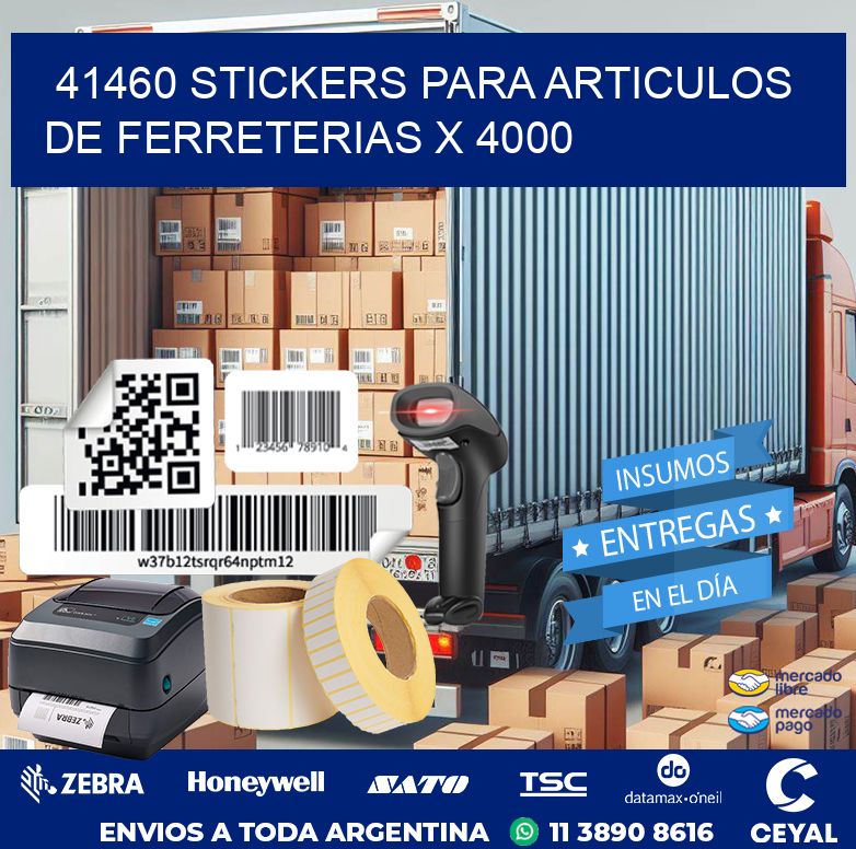 41460 STICKERS PARA ARTICULOS DE FERRETERIAS X 4000