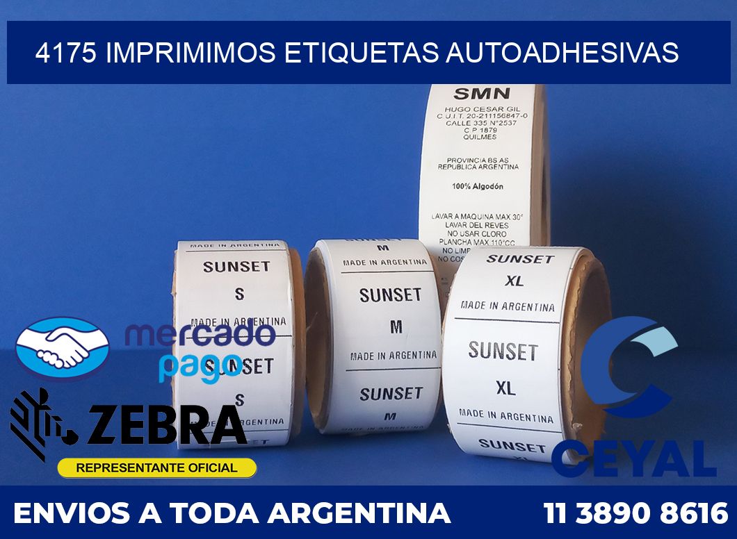 4175 IMPRIMIMOS ETIQUETAS AUTOADHESIVAS