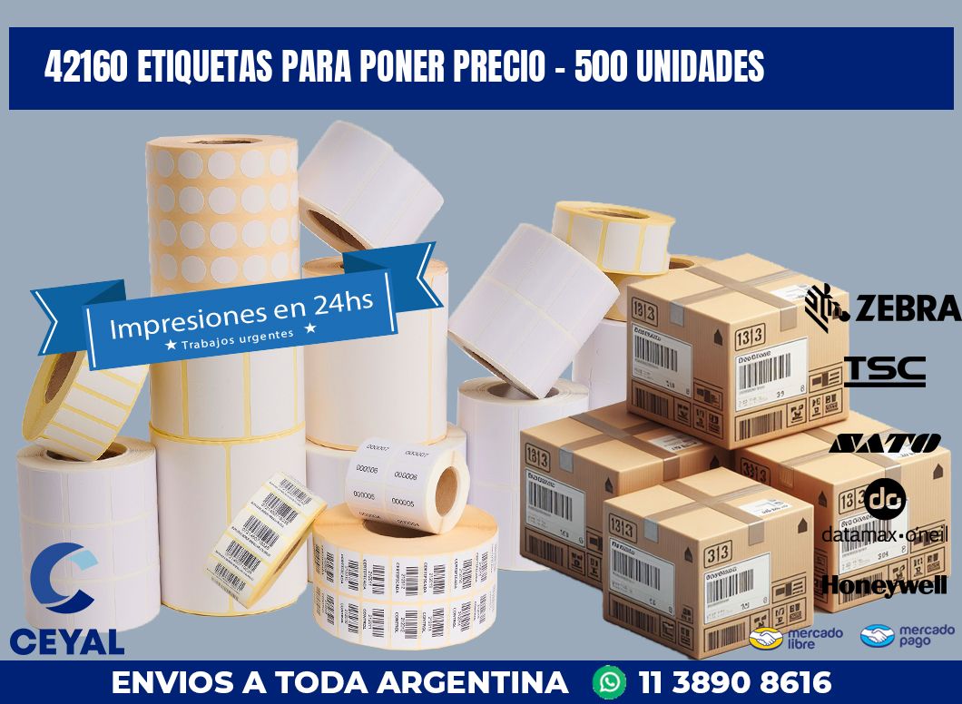 42160 ETIQUETAS PARA PONER PRECIO - 500 UNIDADES