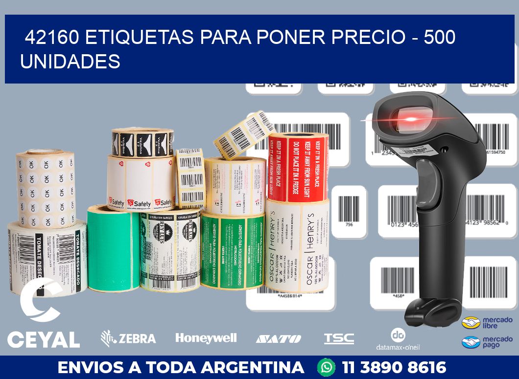 42160 ETIQUETAS PARA PONER PRECIO - 500 UNIDADES