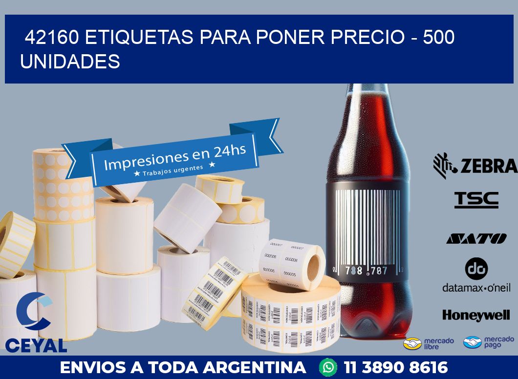 42160 ETIQUETAS PARA PONER PRECIO – 500 UNIDADES