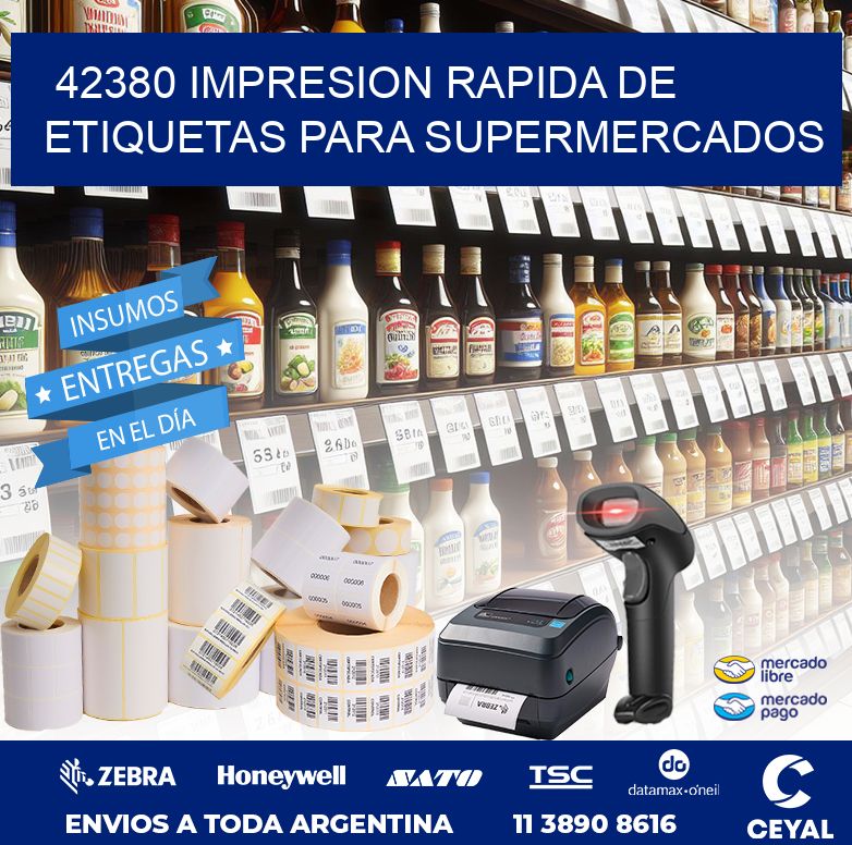 42380 IMPRESION RAPIDA DE ETIQUETAS PARA SUPERMERCADOS
