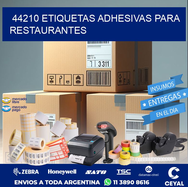 44210 ETIQUETAS ADHESIVAS PARA RESTAURANTES