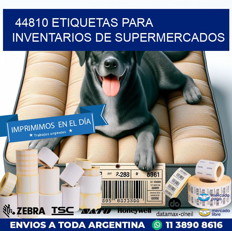 44810 ETIQUETAS PARA INVENTARIOS DE SUPERMERCADOS