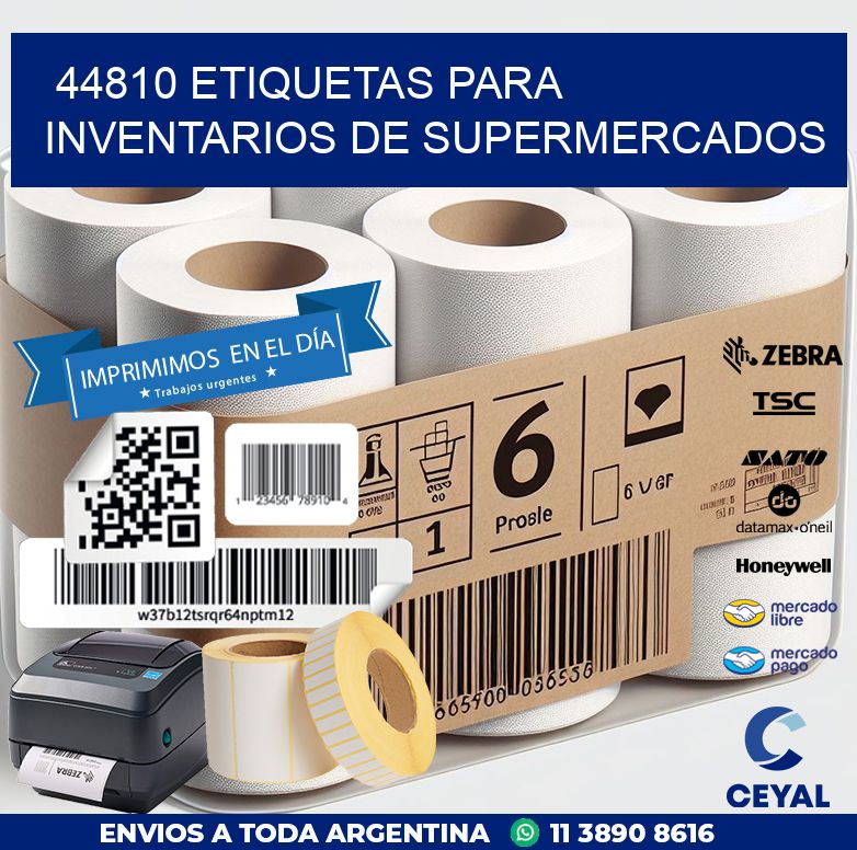 44810 ETIQUETAS PARA INVENTARIOS DE SUPERMERCADOS