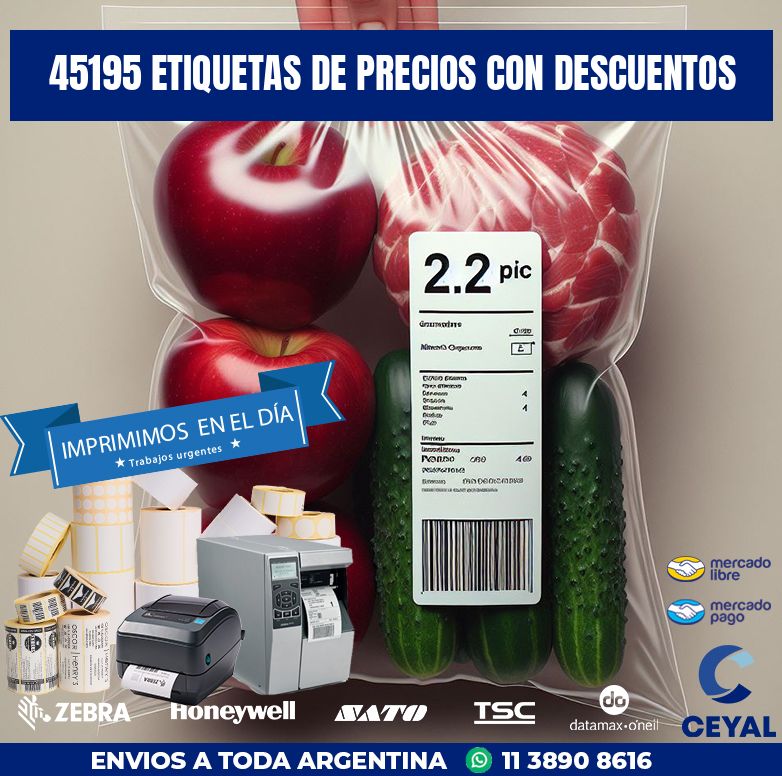 45195 ETIQUETAS DE PRECIOS CON DESCUENTOS