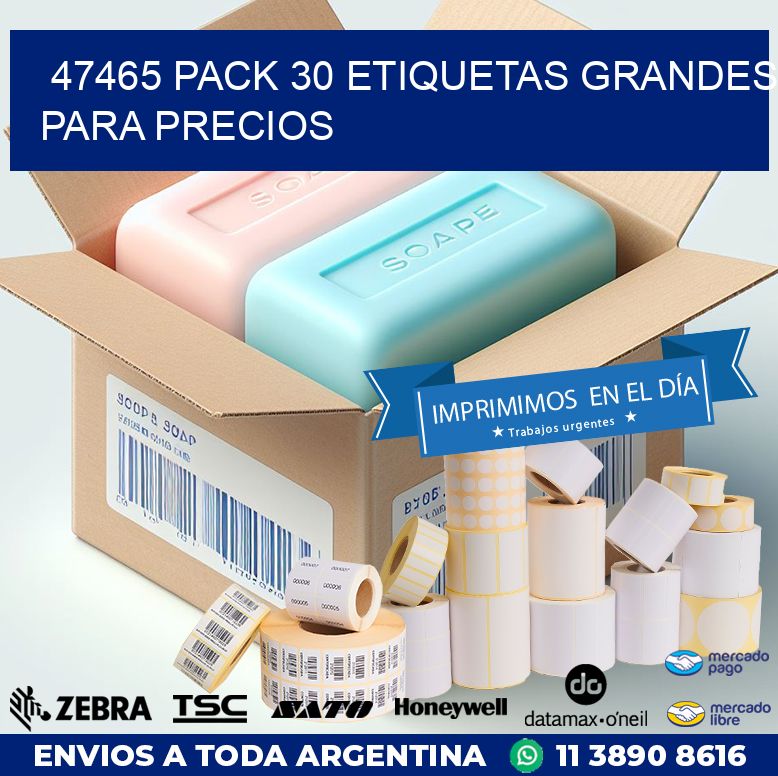 47465 PACK 30 ETIQUETAS GRANDES PARA PRECIOS