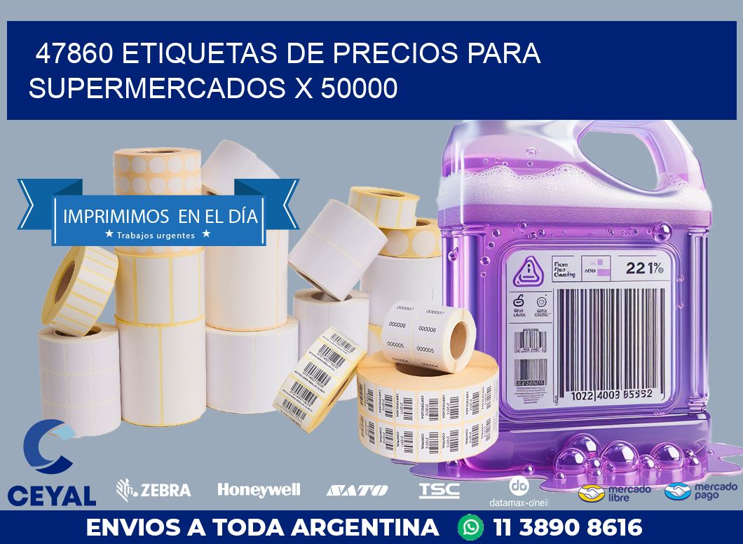 47860 ETIQUETAS DE PRECIOS PARA SUPERMERCADOS X 50000