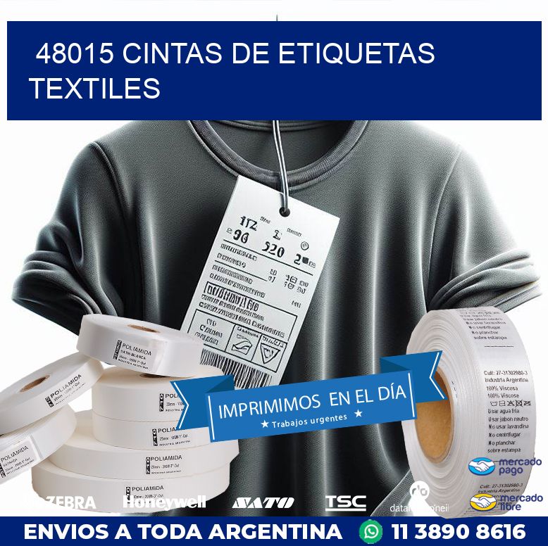 48015 CINTAS DE ETIQUETAS TEXTILES