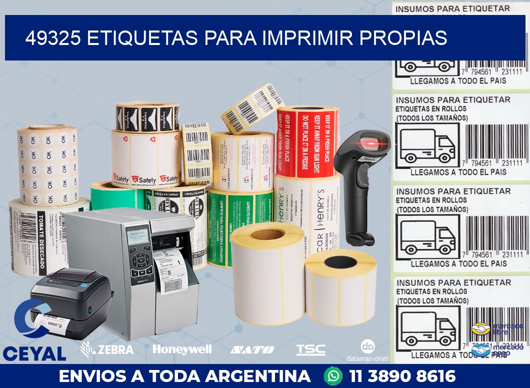 49325 ETIQUETAS PARA IMPRIMIR PROPIAS