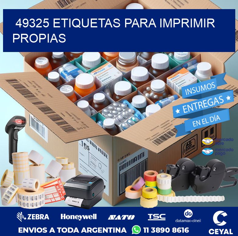 49325 ETIQUETAS PARA IMPRIMIR PROPIAS