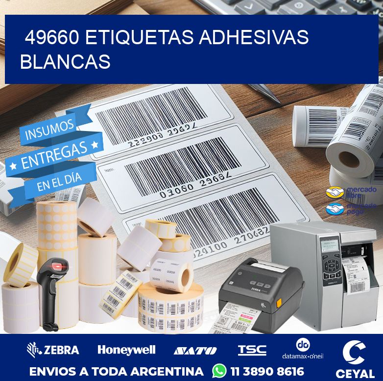 49660 ETIQUETAS ADHESIVAS BLANCAS