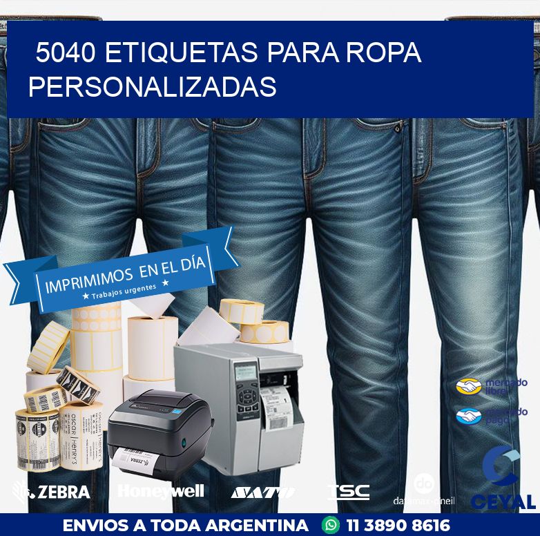 5040 ETIQUETAS PARA ROPA PERSONALIZADAS