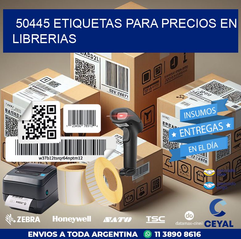 50445 ETIQUETAS PARA PRECIOS EN LIBRERIAS