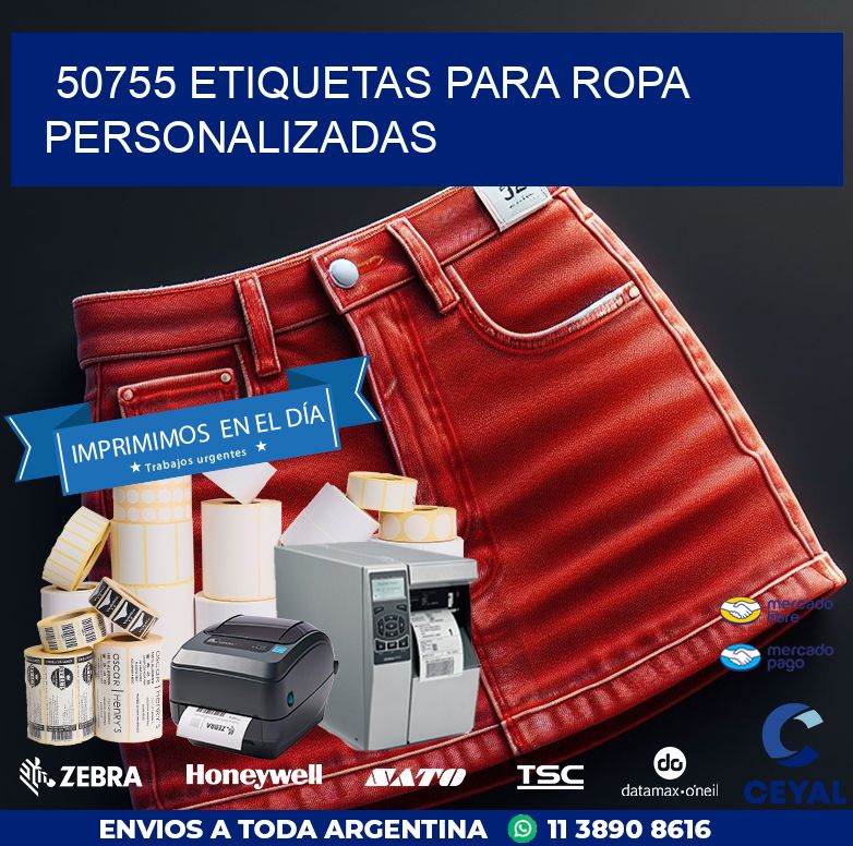 50755 ETIQUETAS PARA ROPA PERSONALIZADAS