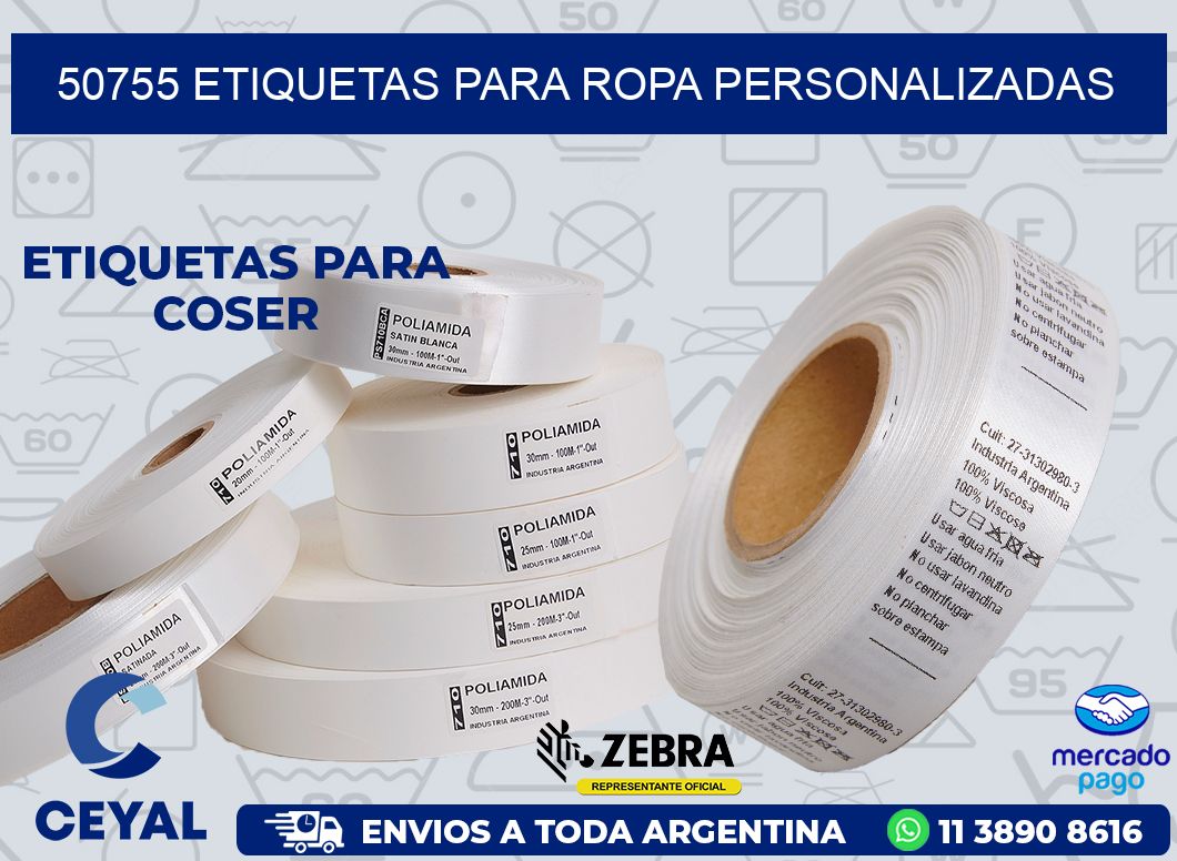 50755 ETIQUETAS PARA ROPA PERSONALIZADAS