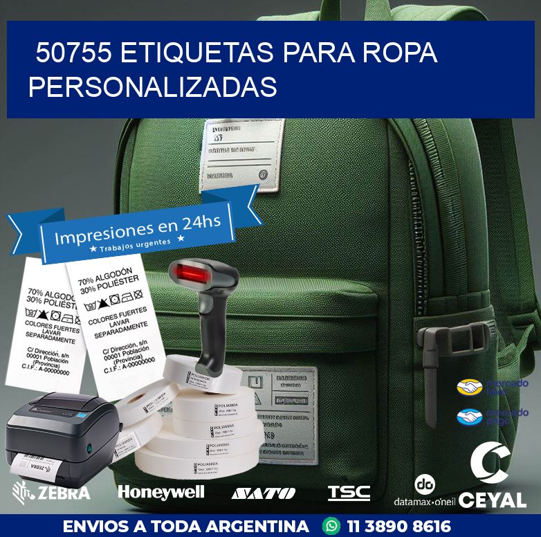 50755 ETIQUETAS PARA ROPA PERSONALIZADAS