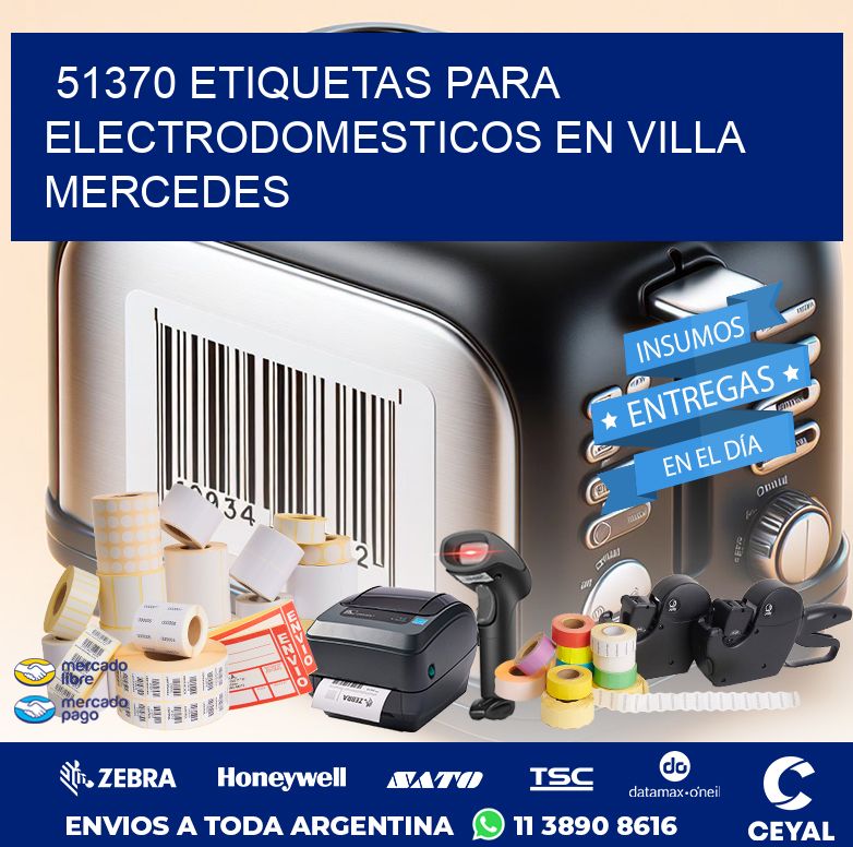 51370 ETIQUETAS PARA ELECTRODOMESTICOS EN VILLA MERCEDES