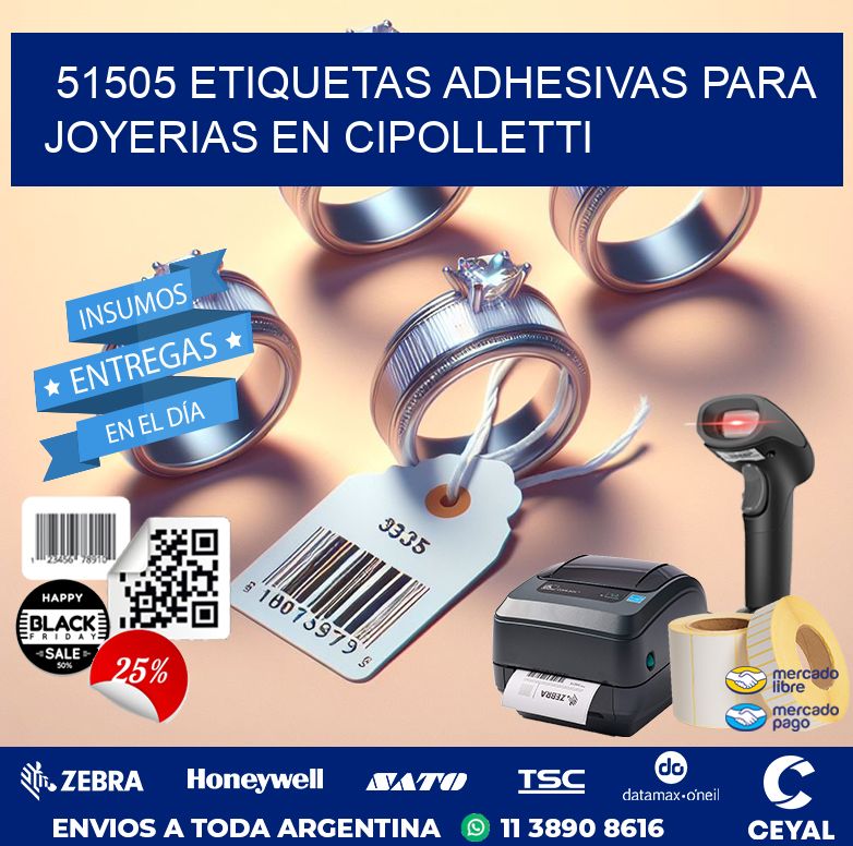 51505 ETIQUETAS ADHESIVAS PARA JOYERIAS EN CIPOLLETTI