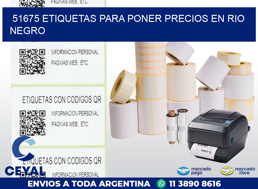51675 ETIQUETAS PARA PONER PRECIOS EN RIO NEGRO