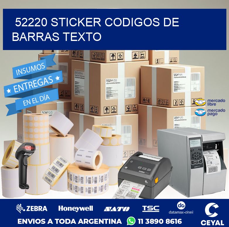 52220 STICKER CODIGOS DE BARRAS TEXTO