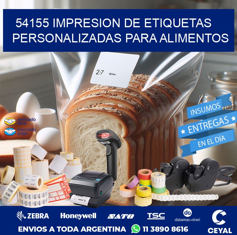 54155 IMPRESION DE ETIQUETAS PERSONALIZADAS PARA ALIMENTOS