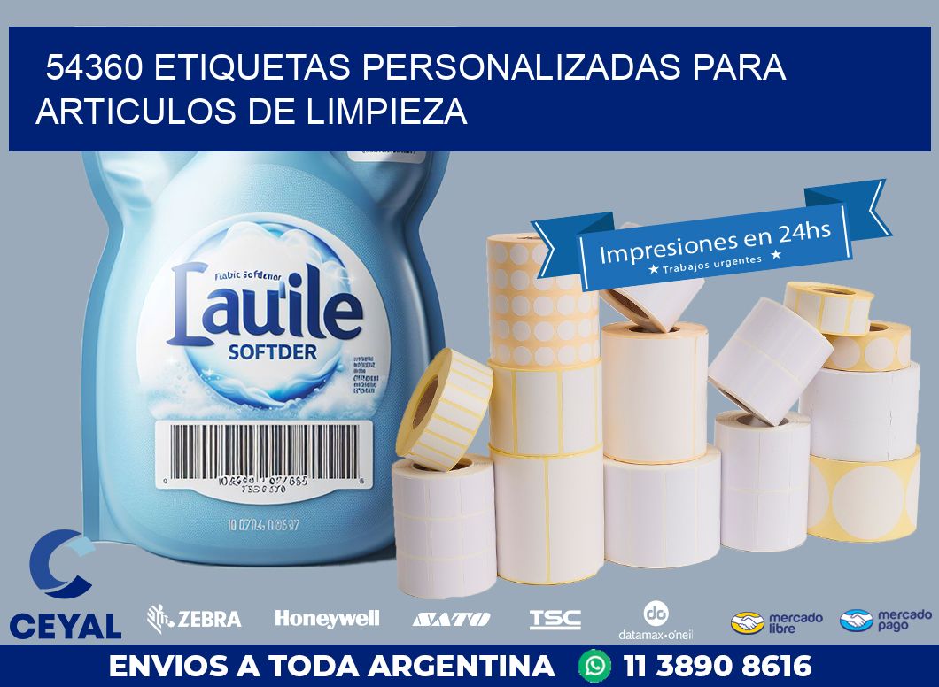 54360 ETIQUETAS PERSONALIZADAS PARA ARTICULOS DE LIMPIEZA