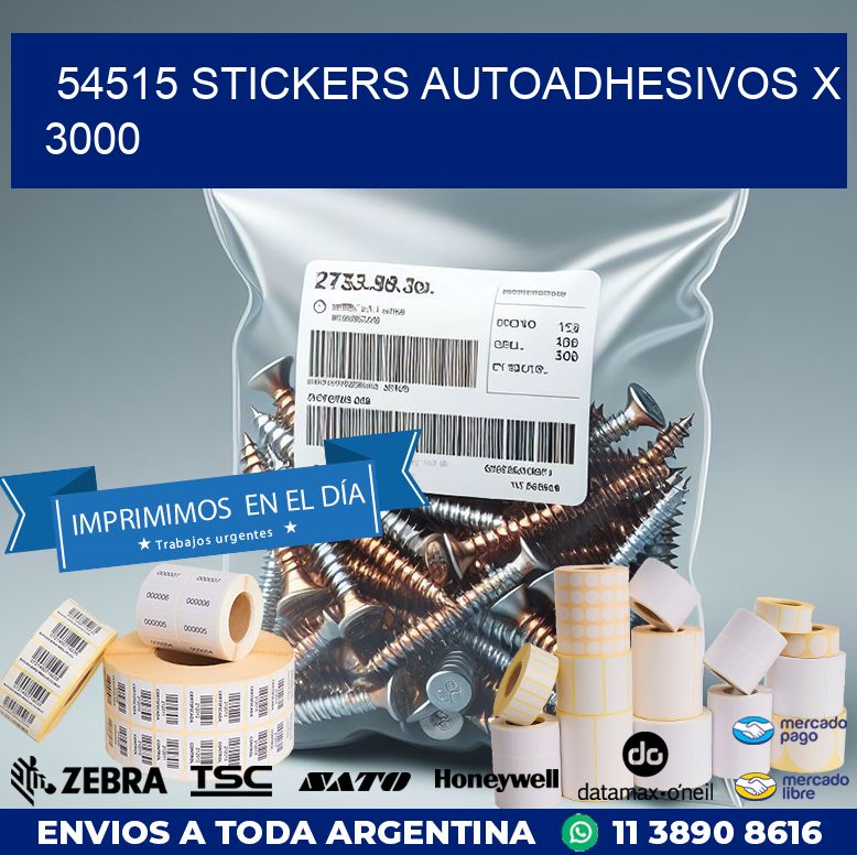 54515 STICKERS AUTOADHESIVOS X 3000