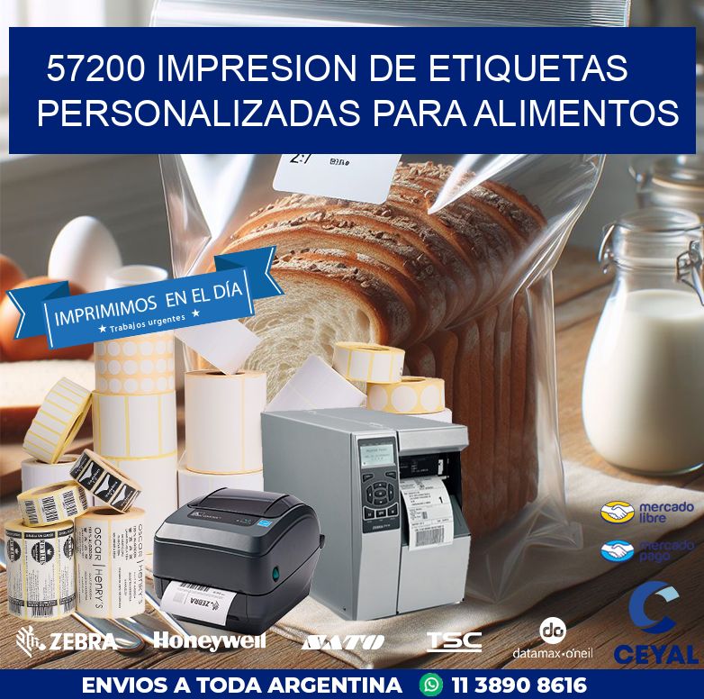 57200 IMPRESION DE ETIQUETAS PERSONALIZADAS PARA ALIMENTOS