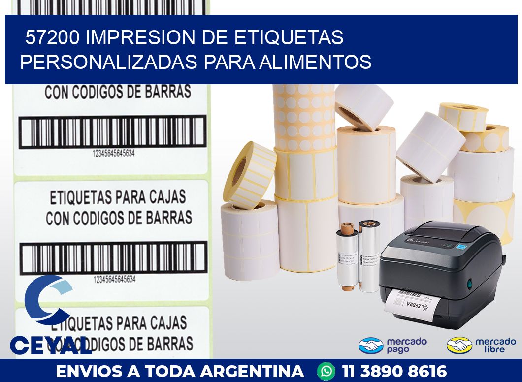 57200 IMPRESION DE ETIQUETAS PERSONALIZADAS PARA ALIMENTOS