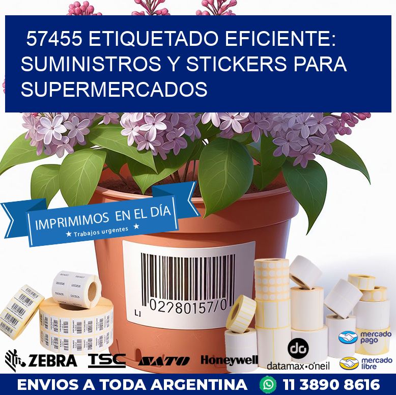 57455 ETIQUETADO EFICIENTE: SUMINISTROS Y STICKERS PARA SUPERMERCADOS