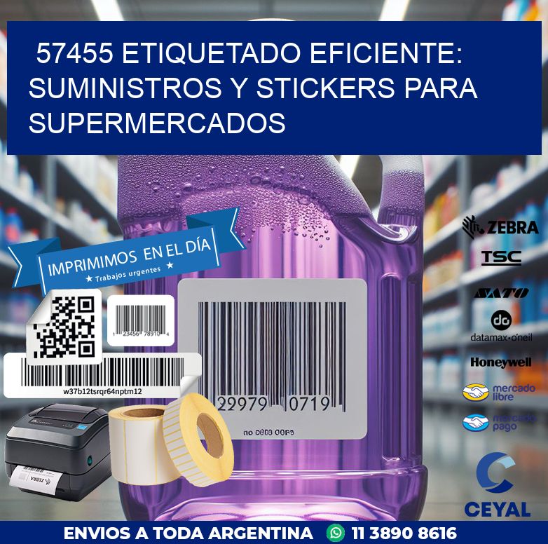 57455 ETIQUETADO EFICIENTE: SUMINISTROS Y STICKERS PARA SUPERMERCADOS