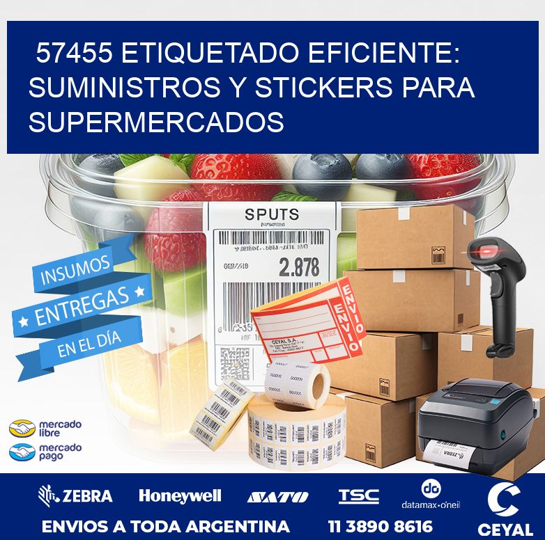 57455 ETIQUETADO EFICIENTE: SUMINISTROS Y STICKERS PARA SUPERMERCADOS