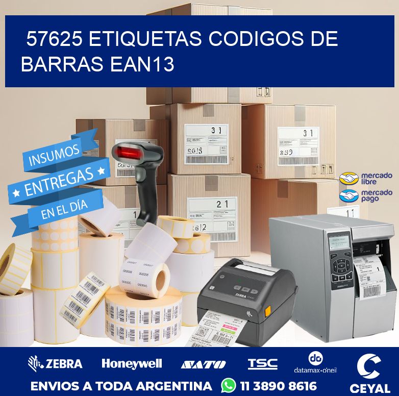 57625 ETIQUETAS CODIGOS DE BARRAS EAN13