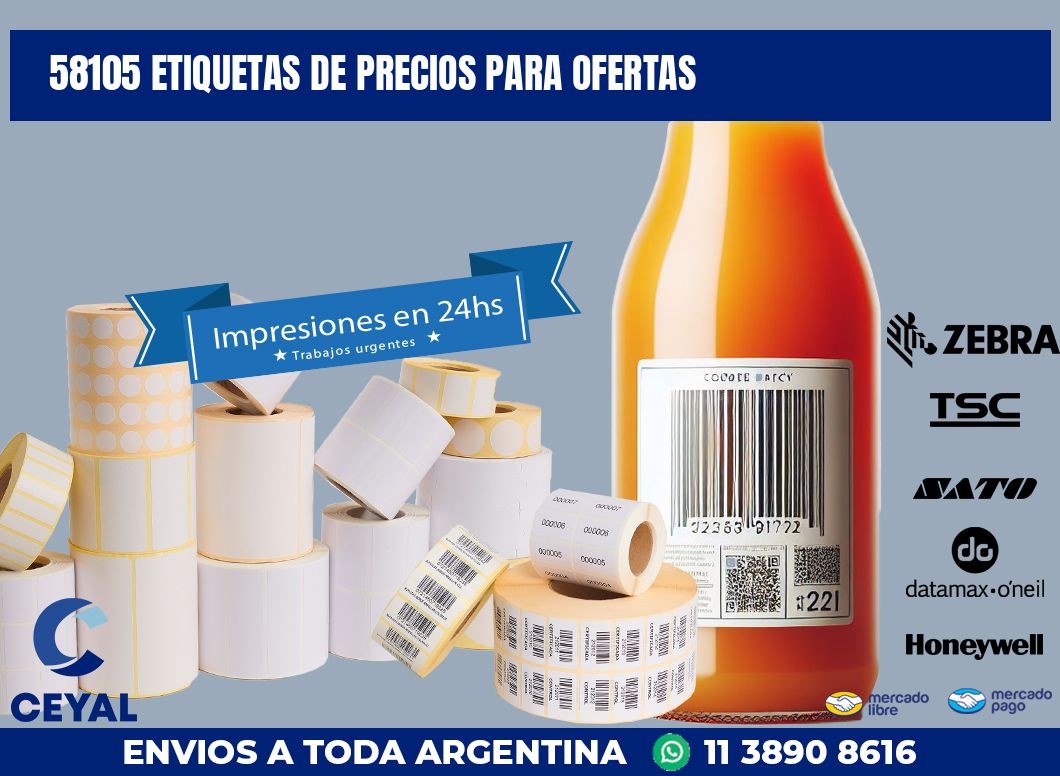 58105 ETIQUETAS DE PRECIOS PARA OFERTAS