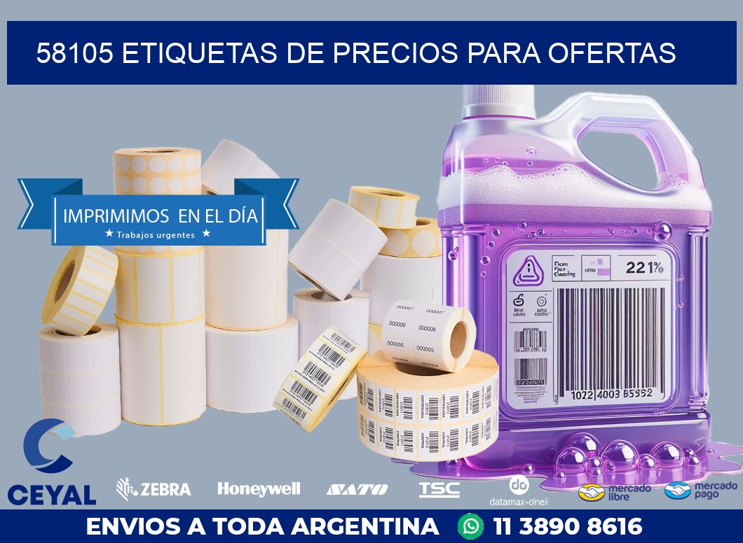 58105 ETIQUETAS DE PRECIOS PARA OFERTAS