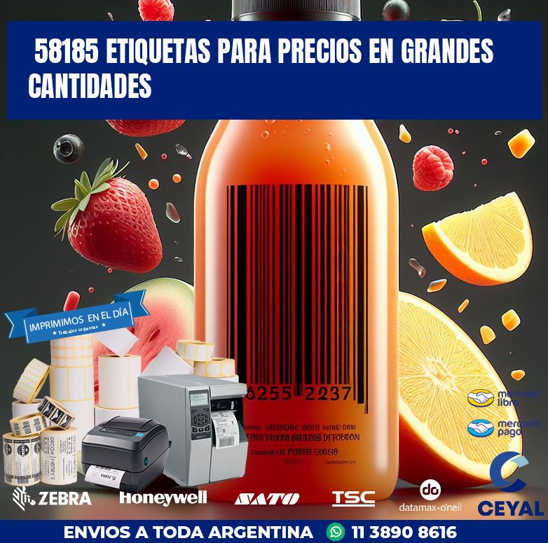 58185 ETIQUETAS PARA PRECIOS EN GRANDES CANTIDADES