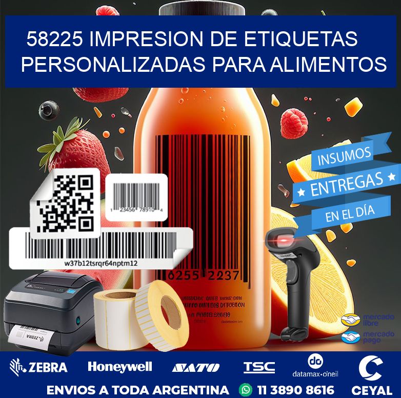 58225 IMPRESION DE ETIQUETAS PERSONALIZADAS PARA ALIMENTOS