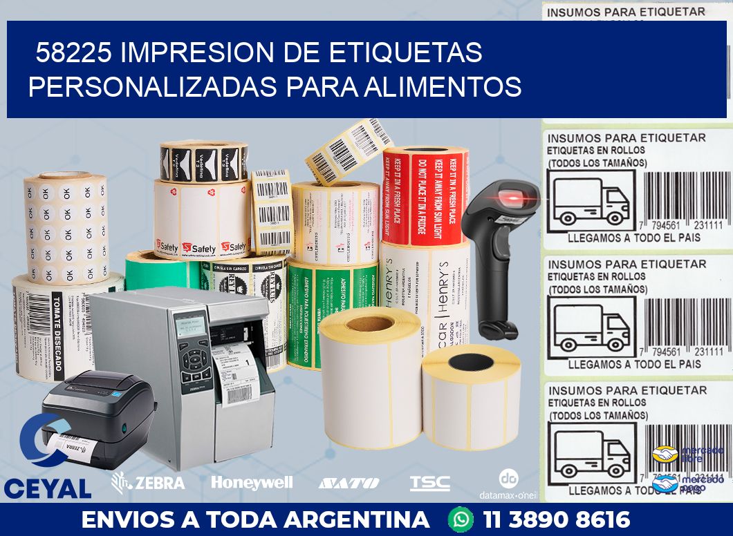 58225 IMPRESION DE ETIQUETAS PERSONALIZADAS PARA ALIMENTOS