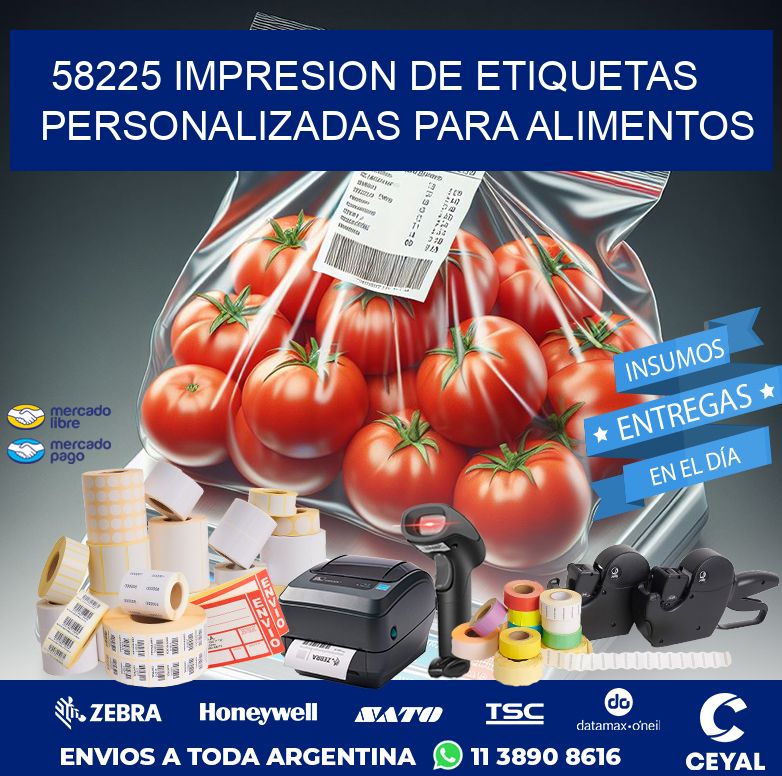 58225 IMPRESION DE ETIQUETAS PERSONALIZADAS PARA ALIMENTOS