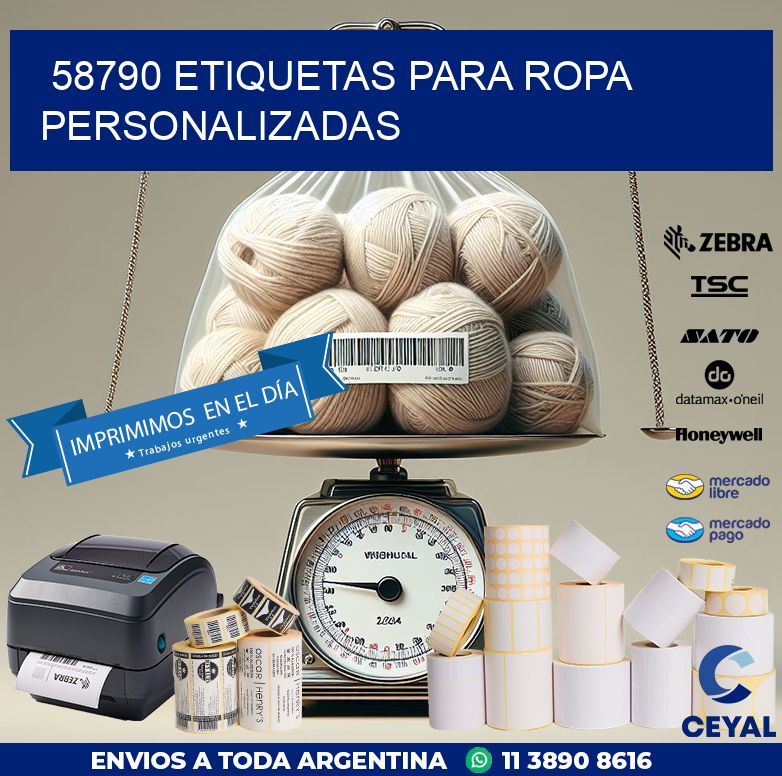 58790 ETIQUETAS PARA ROPA PERSONALIZADAS