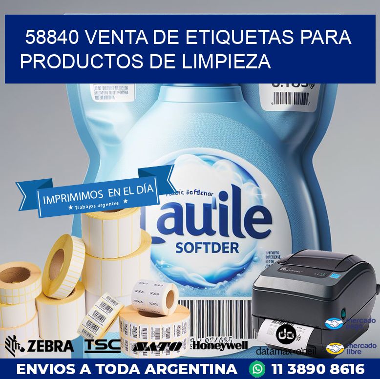 58840 VENTA DE ETIQUETAS PARA PRODUCTOS DE LIMPIEZA