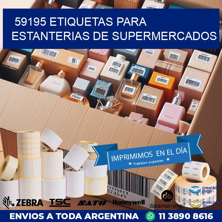 59195 ETIQUETAS PARA ESTANTERIAS DE SUPERMERCADOS
