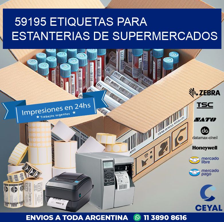 59195 ETIQUETAS PARA ESTANTERIAS DE SUPERMERCADOS