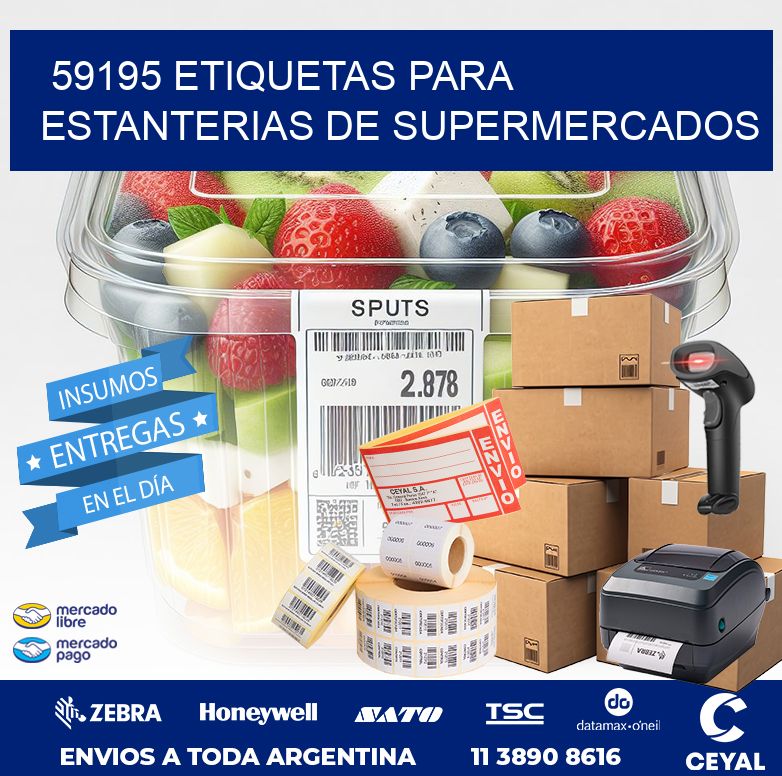 59195 ETIQUETAS PARA ESTANTERIAS DE SUPERMERCADOS
