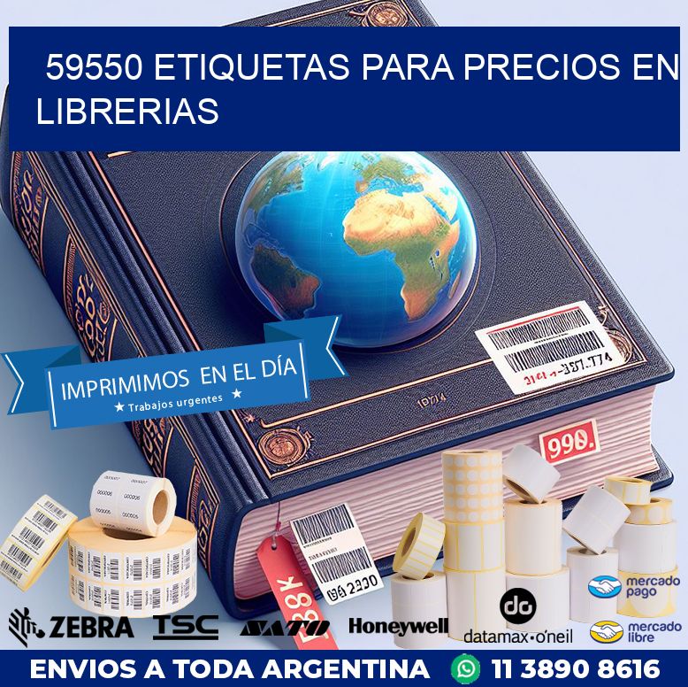 59550 ETIQUETAS PARA PRECIOS EN LIBRERIAS